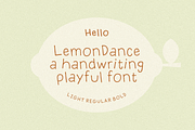 Lemon Dance Handwriting, a Handwritten Font by 24Design Studios (Thumbnail 1 of 7)