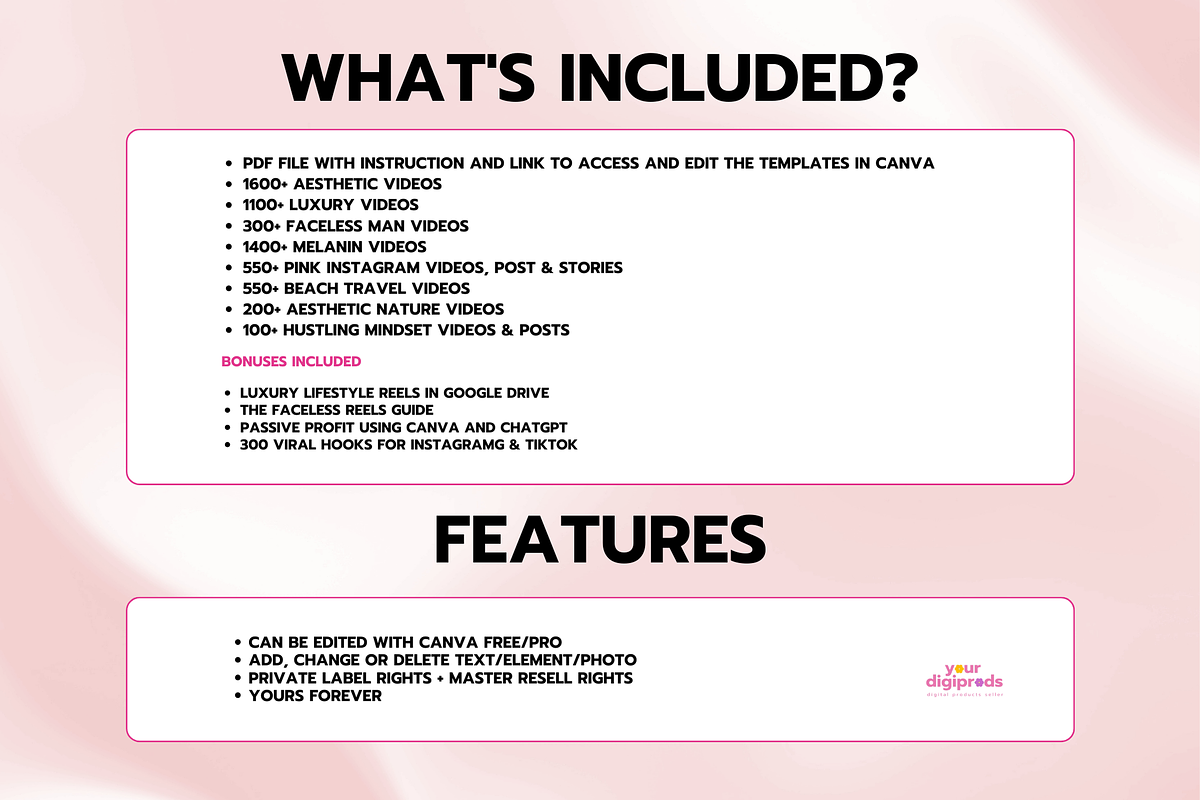 6000+ Faceless Reels PLR MRR, a Social Media Template by Your DigiProds (Photo 2 of 9)
