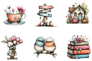 Vintage easter spring bunny clipart, an Illustration by CreationArt (Thumbnail 3 of 7)