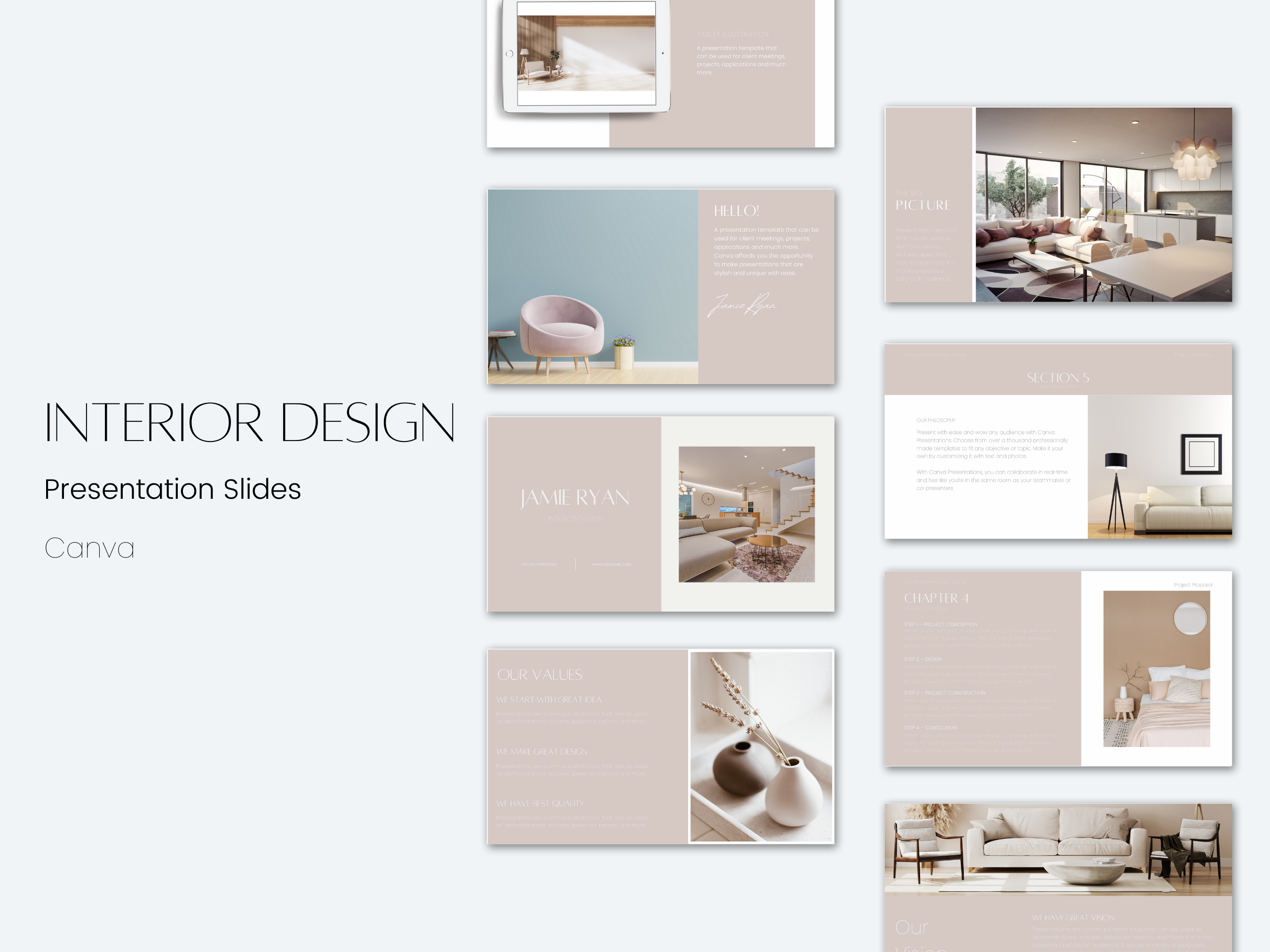 Interior Design Presentation, a Presentation Template by Templits