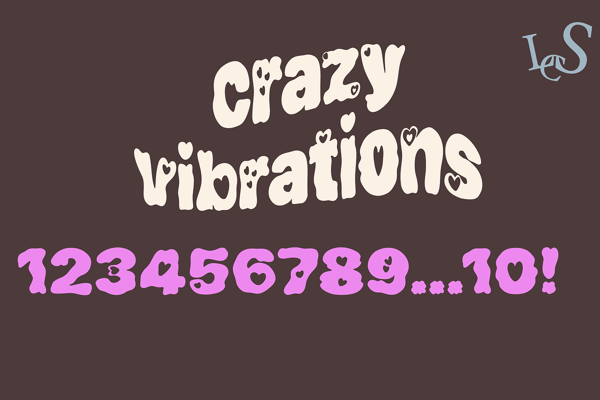 Psychedelic Heart Retro Bubble Font, a Handwritten Font by Little Creative Scribbles (Photo 6 of 7)
