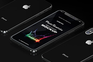 Isometric iPhone X Mock-up