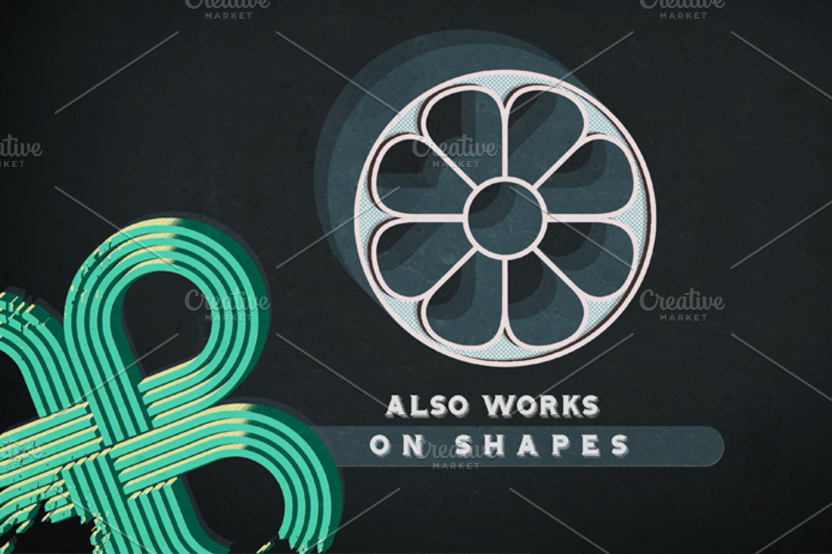 Retro Text Style V2, a Layer Style Add-On by mixmedia87 (Photo 3 of 5)