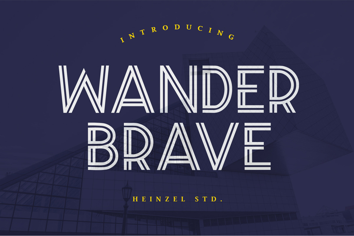 Wander Brave Modern Typeface, a Sans Serif Font by Heinzel Std (Photo 1 of 8)