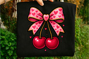 Cherry Love Valentine Coquette Heart, an Illustration by Libby Wishes (Thumbnail 6 of 7)