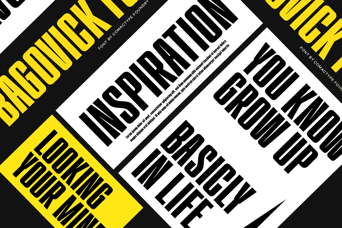 Bagovick - Sans Condensed Font, a Sans Serif Font by Comactype Foundry (Photo 5 of 16)