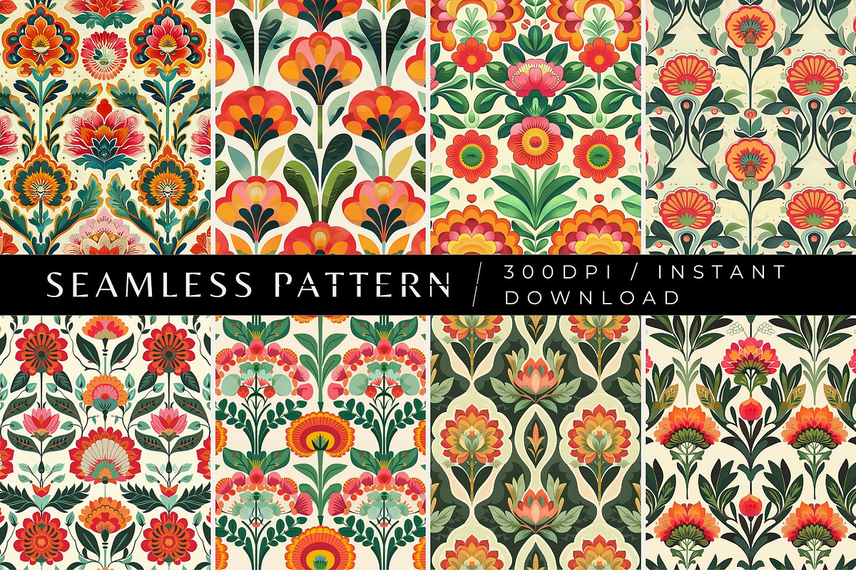 8 Sophia's Blossoms Patterns, a Pattern Graphic by Inknfolly (Photo 1 of 5)