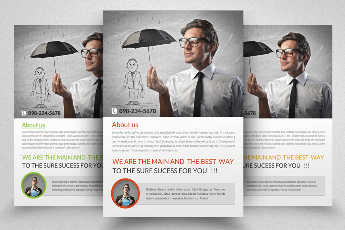 Creative Business Flyer Template, a Flyer Template by Psd Templates (Photo 1 of 3)