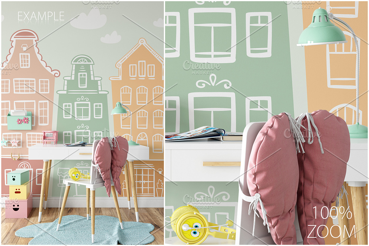 Kids Frames & Wall Mockup Bundle - 5, a Print Template by Yuri-U (Photo 25 of 32)