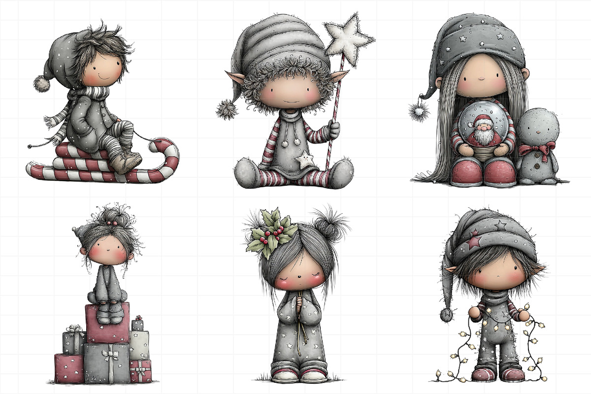 Whimsical Elf Clipart, an Illustration by Daily.Designs (Photo 3 of 5)