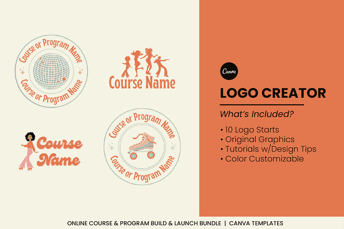 Retro Roller Disco Canva Mega Pack, a Social Media Template by WorkShy Studio (Photo 4 of 24)