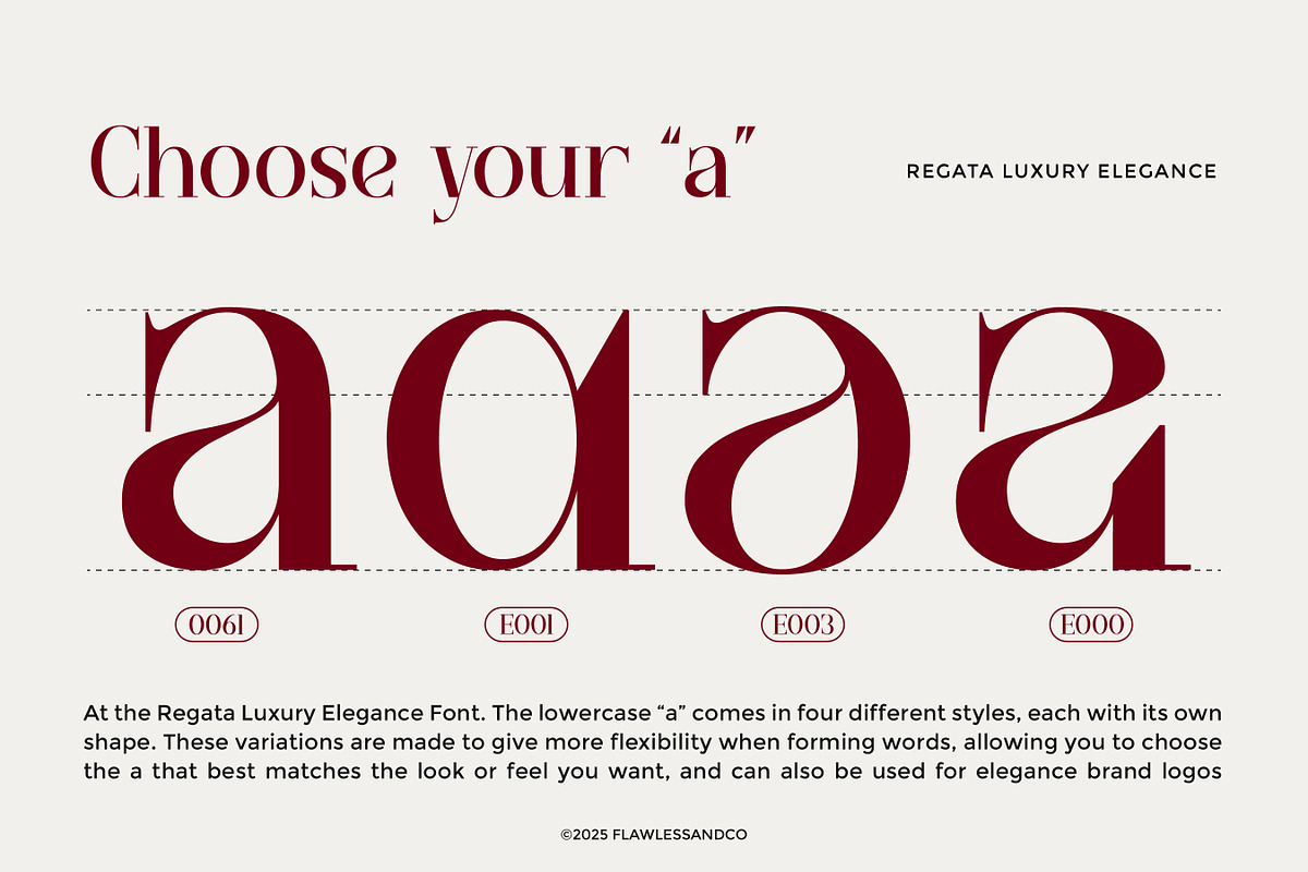 Regata - Elegant Serif Display Font, a Serif Font by Flawless And Co (Photo 3 of 10)
