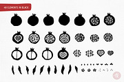 Pomegranate Fruit Clipart Set, an Object Graphic by Alena Koval (Thumbnail 3 of 16)