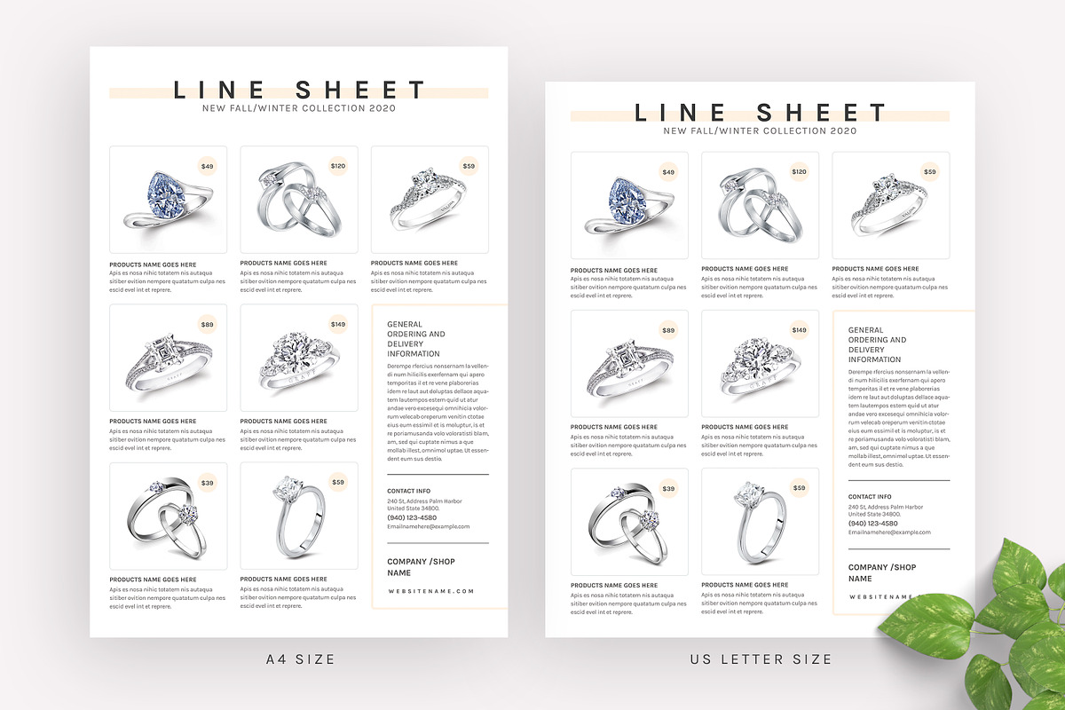 Modern Line Sheet Template, a Templates & Theme by Axpand (Photo 5 of 6)