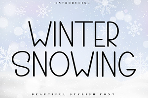 Winter Snowing, a Sans Serif Font by FreshTypeINK