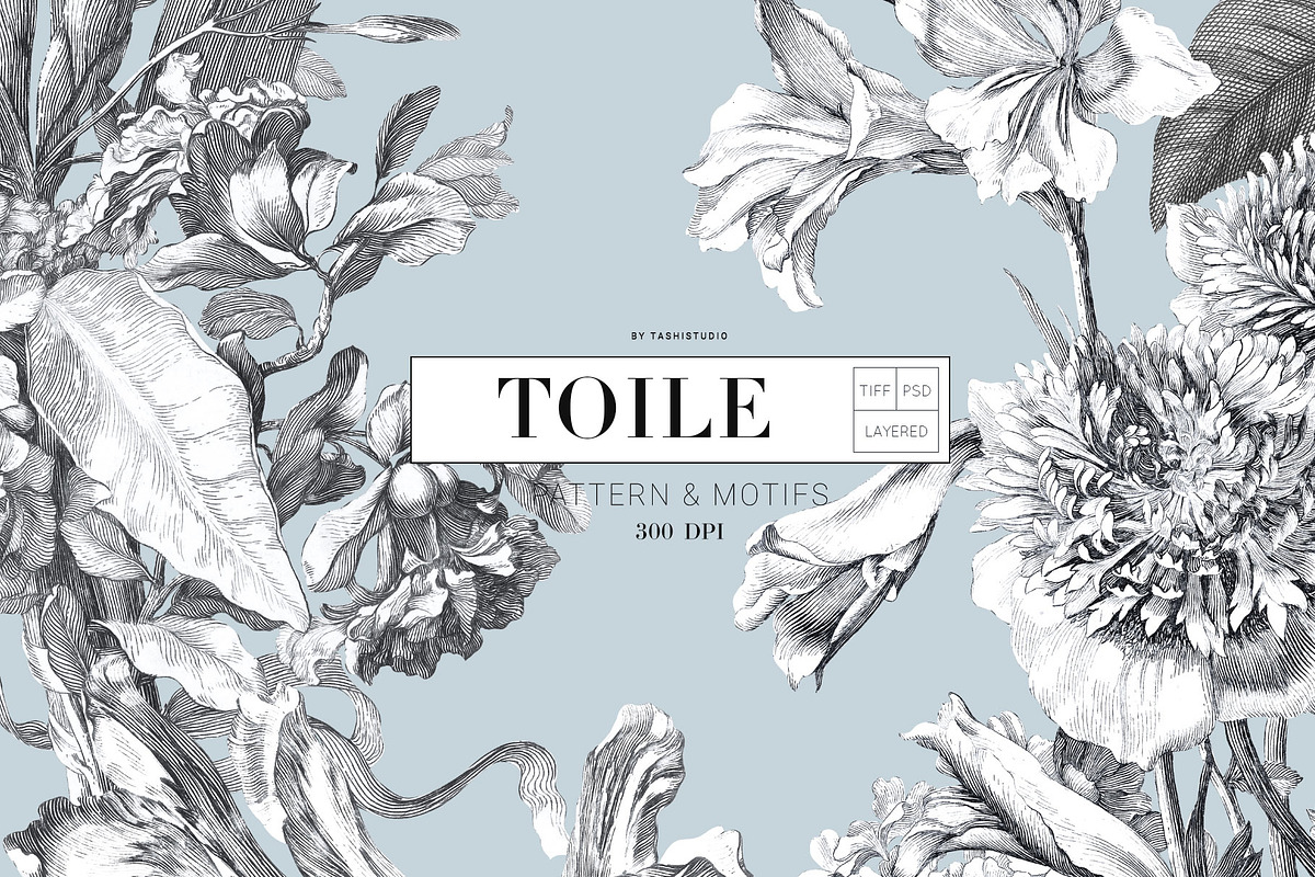 Toile Fleurie, Pattern & Motifs!, a Pattern Graphic by TSTUDIO (Photo 3 of 11)