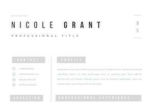 Resume Template For Word & Pages