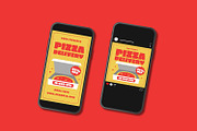 Pizza Delivery Flyer Set, a Flyer Template by Patria Ari (P4tcreativa) (Thumbnail 3 of 4)