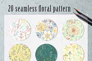 Twigs & flowers. Vector patterns, a Pattern Graphic by olly87 (Thumbnail 3 of 8)