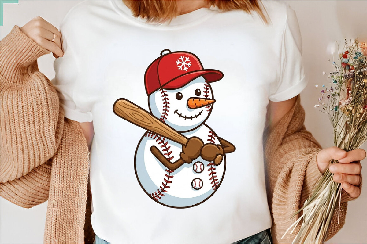 Baseball Funny Snowman, Funny Christ, an Illustration by Designking (Photo 5 of 6)