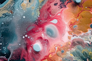 Colorful Liquid Paint, an Abstract Photo by k.tay