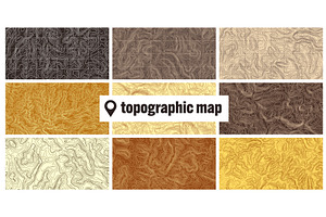 Colorful Topographic Map With