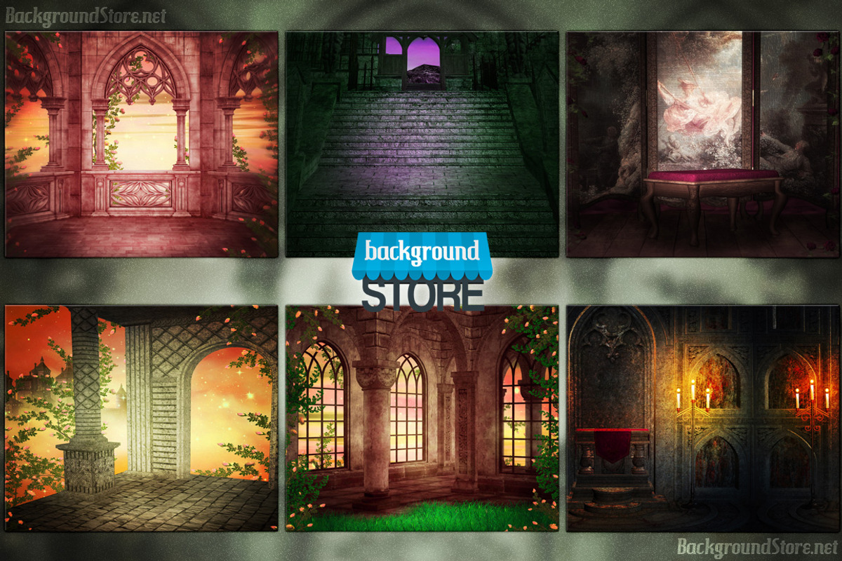 Gothic Fantasy Backdrops Bundle preview 3
