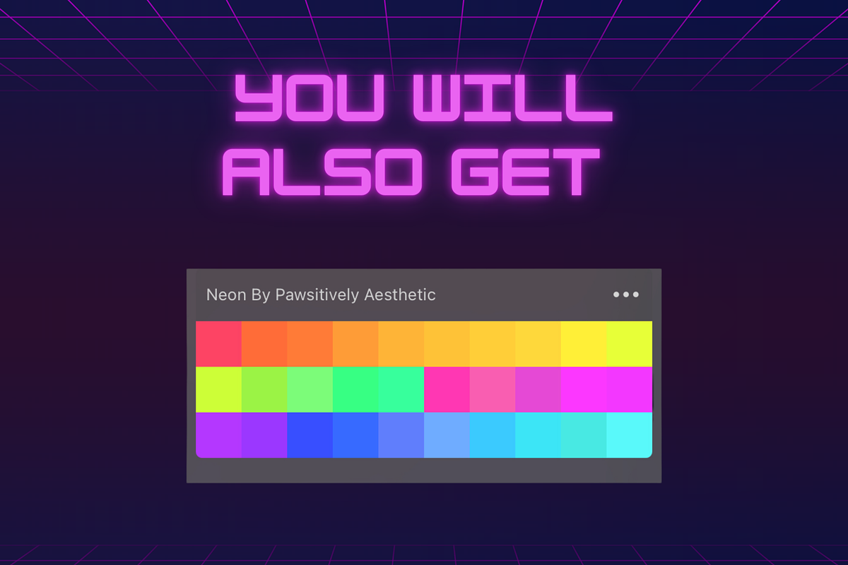 Neon Procreate Brushes, a Brush Add-On by Pawsitively Aesthetic (Photo 8 of 11)