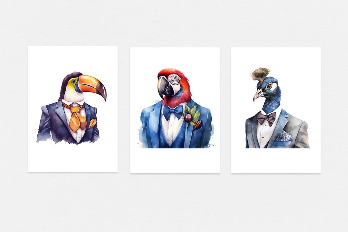 Animals in Suits Collection, an Animal Illustration by artsy-fartsy (Photo 7 of 14)