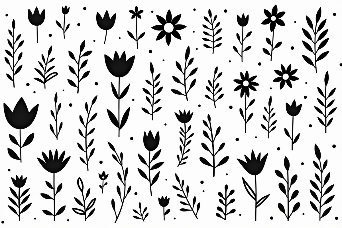 Whimsical Hand Drawn Floral Set, an Illustration by jahid234 (Photo 2 of 10)