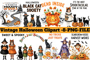 Vintage Halloween Clipart, an Illustration by DreamArtGraphic (Thumbnail 1 of 5)