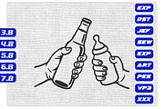 Funny Beer and Baby Bottle Cheers, a Decorative Illustration by Purpose Ekbal (Thumbnail 1 of 3)