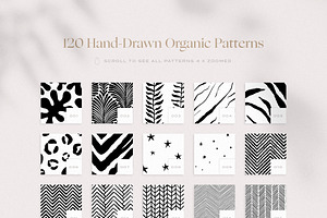 120 Hand-Drawn Organic Patterns