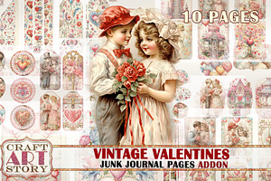 Valentines Junk Journal Kit ADDON