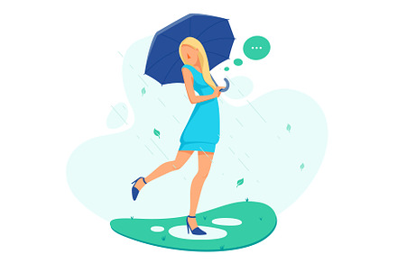 Girl Under Umbrella