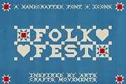 Folk Fest - Hand Crafted Font, a Sans Serif Font by Madeline ODonoghue Design (Thumbnail 5 of 8)
