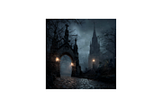 Spooky Gothic Backgrounds, a Background Graphic by PcuDesigns Illustrations (Thumbnail 3 of 3)