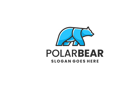 Polar Bear Love Mascot Cartoon Style