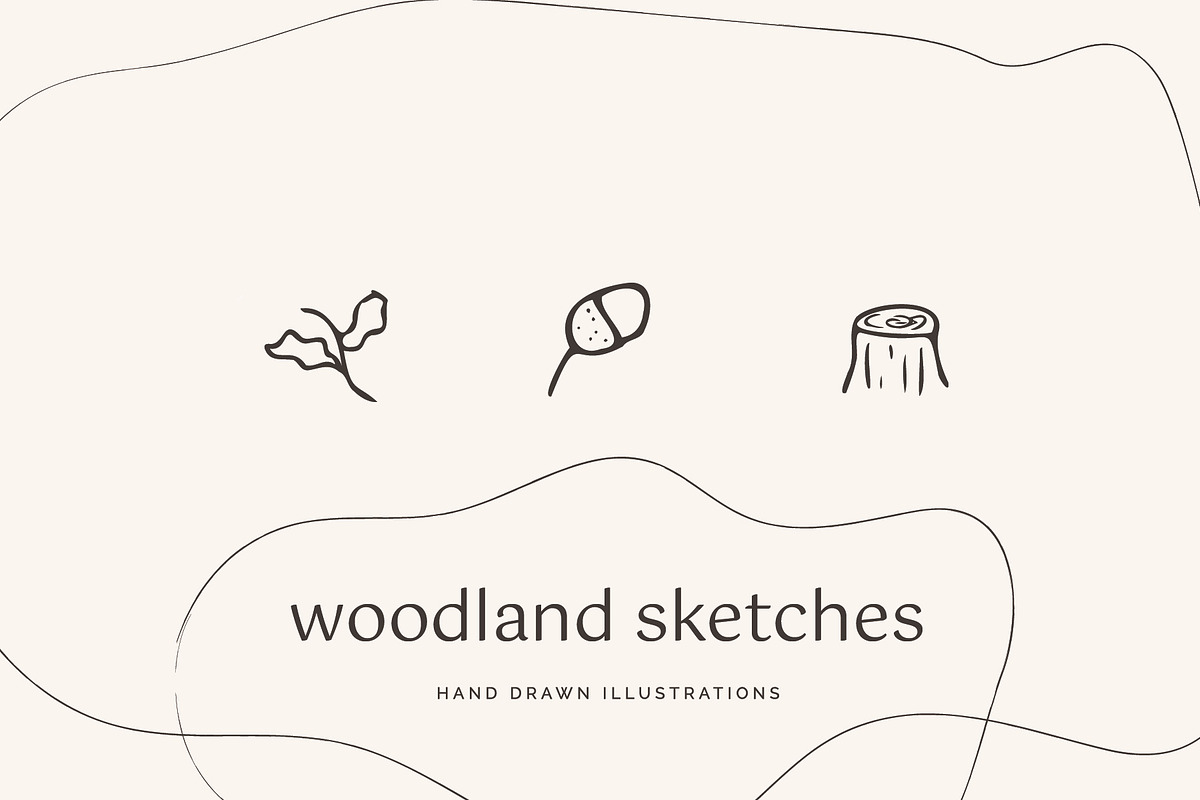 Woodland Icons Illustrations Forest, an Outline Icon by CreativeWilderness (Photo 8 of 11)