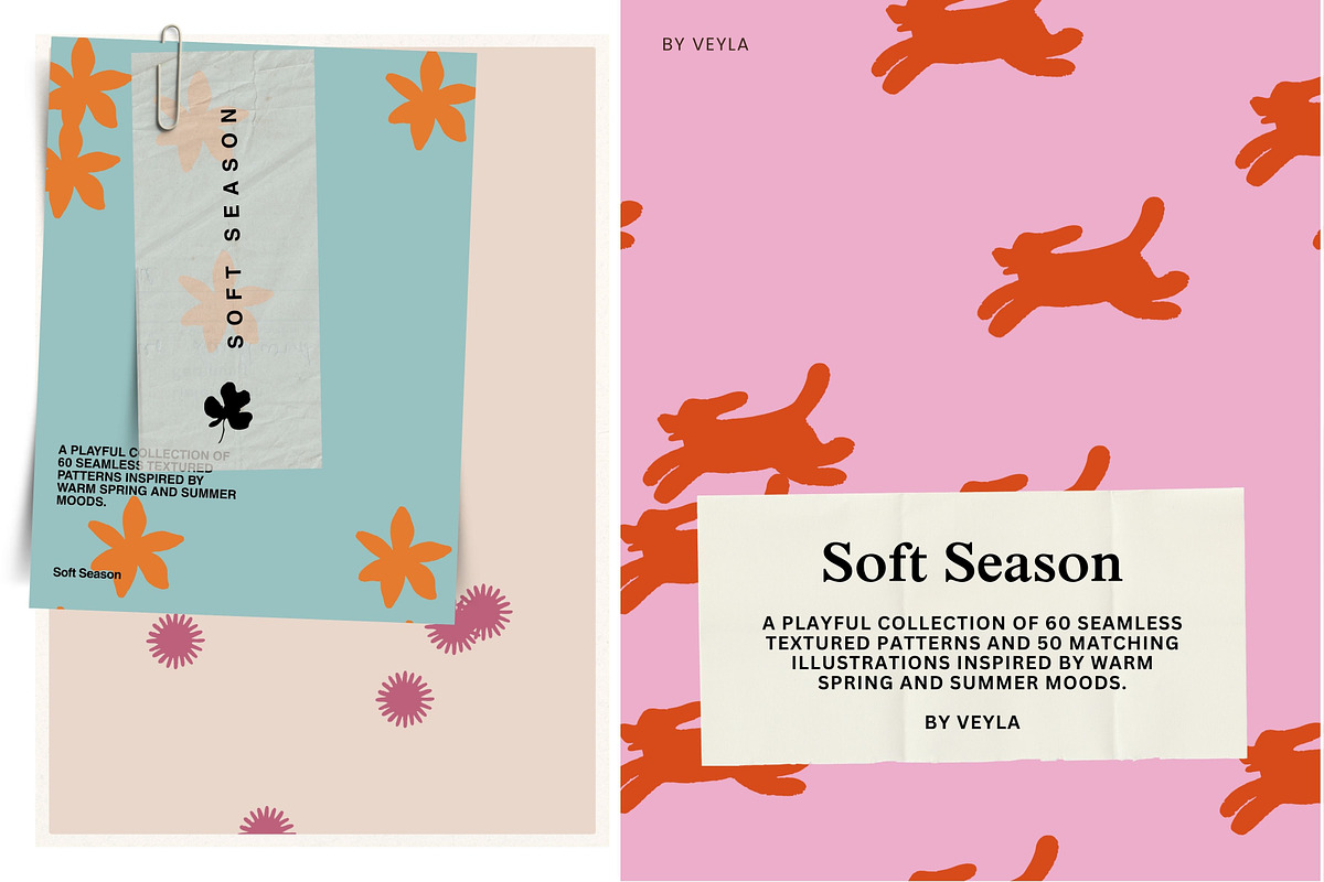 Soft Season: 60 Seamless Patterns, a Pattern Graphic by Veyla (Photo 2 of 21)