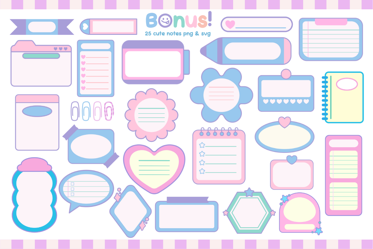 Cute Note Display Font + Bonus, a Handwritten Font by Babymimiart (Photo 3 of 8)