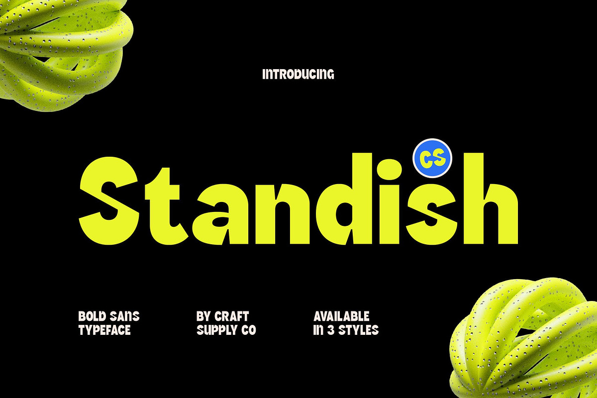 CS Standish – Bold Sans Font, a Sans Serif Font by Craft Supply Co. (Photo 1 of 8)