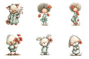 Whimsical Spring Clipart, an Illustration by CreationArt (Thumbnail 2 of 7)