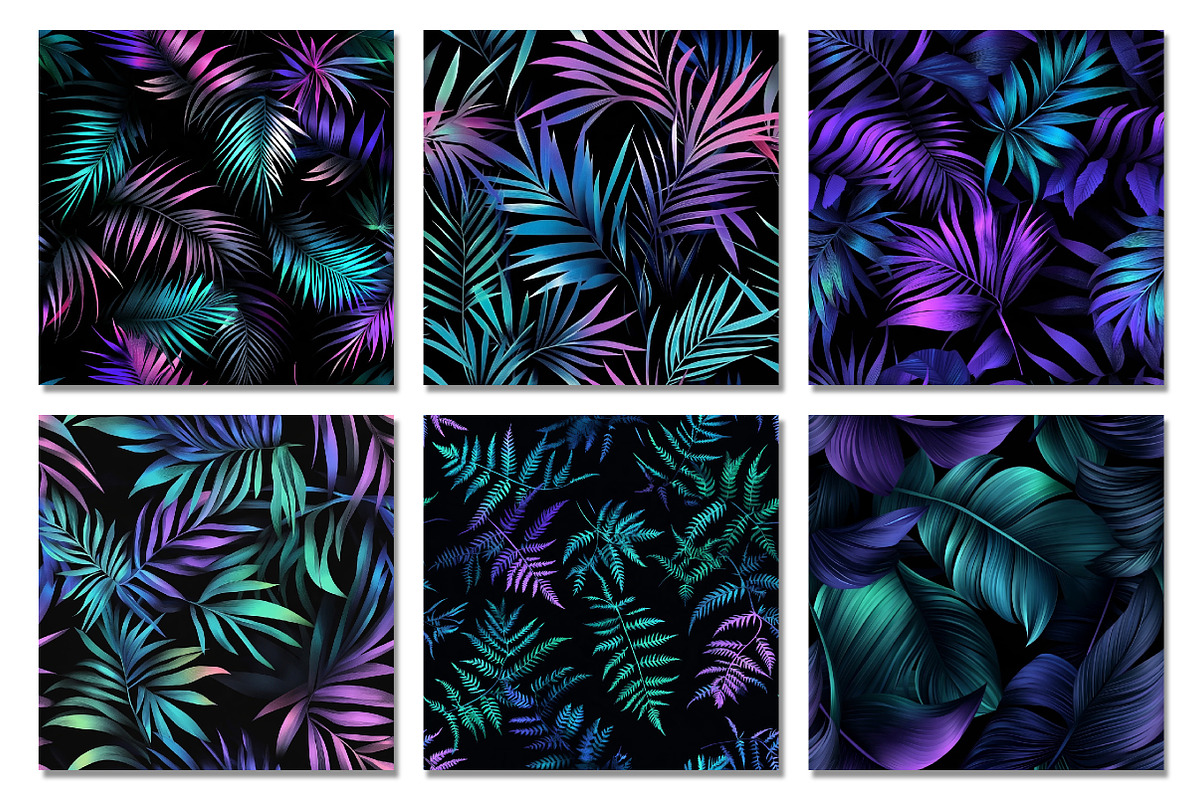 Dark Tropical Shimmer Digital Paper, a Texture Graphic by Dream Creation (Photo 2 of 7)