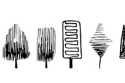 Set of hand drawn tree doodles., an Object Graphic by Anada Arty (Thumbnail 2 of 3)