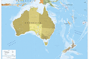 Australia and New Zealand map, a Work Illustration by Cartorical (Thumbnail 3 of 8)