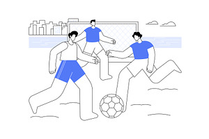 Beach football isolated cartoon, a Person Illustration by Visual Generation