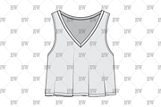 V-Neck Summer Tank Fashion Flat, a Shirt Mockup by haydenwentworth (Thumbnail 2 of 3)