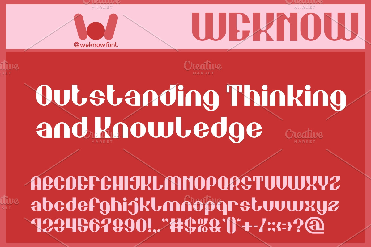 Optimized Thought font, a Font by weknow (Photo 2 of 8)
