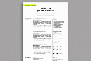 Resume Tamplate / CV Modern